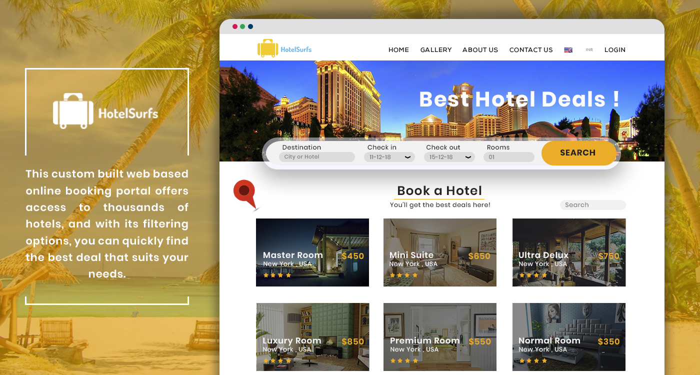 Web Based Online Booking Portal - Suretek Infosoft